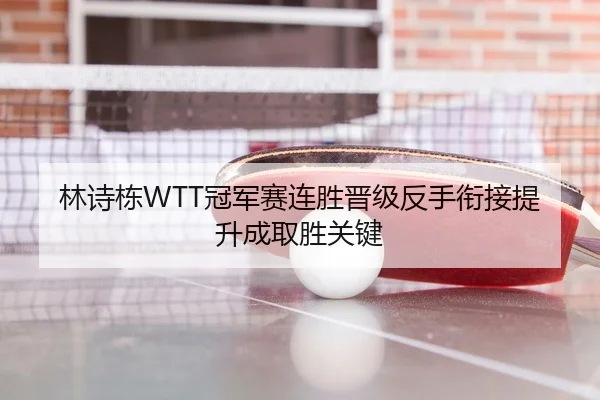 林诗栋WTT冠军赛连胜晋级反手衔接提升成取胜关键